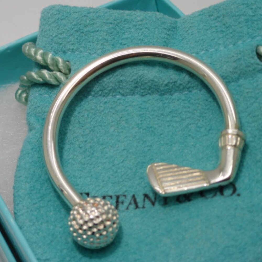 Tiffany & Co. Sterling Silver Golf Key Ring Keychain - Picture 3 of 4